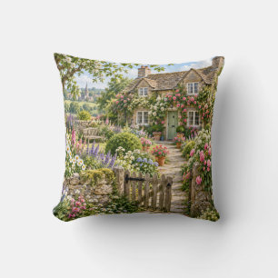 Englisches Cottage-Gartenhaus Kissen