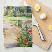Englisches Cottage Geschirrtuch (Viertel Falte)