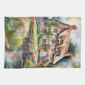 Englisches Cottage Geschirrtuch (Horizontal)