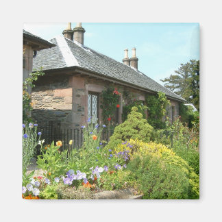 Englisches Cottage II mit Blumengarten Fotografie Magnet