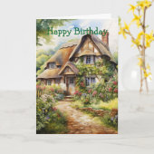 Englisches Cottage Karte (Gelbe Blume)