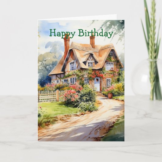 Englisches Cottage Karte (Vorderseite)