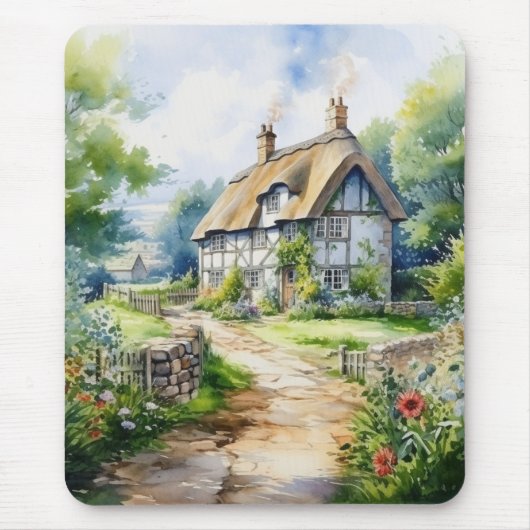Englisches Cottage Mousepad (Vorne)