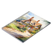 Englisches Cottage Notizblock (Linke Seite)