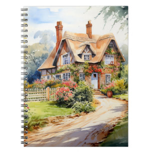 Englisches Cottage Notizblock