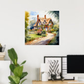 Englisches Cottage Poster (Heimbüro)