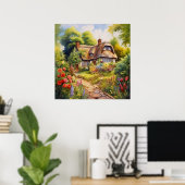 Englisches Cottage Poster (Heimbüro)