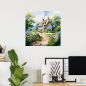 Englisches Cottage Poster (Heimbüro)