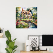 Englisches Cottage Poster (Heimbüro)