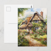 Englisches Cottage Postkarte (Vorne/Hinten)