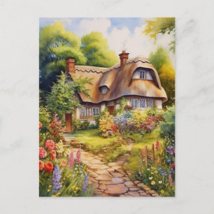 Englisches Cottage Postkarte