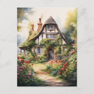 Englisches Cottage Postkarte