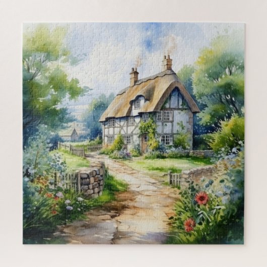 Englisches Cottage Puzzle (Vertikal)