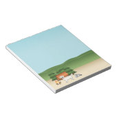 Englisches Cream Golden Retriever Camping im Wald Notizblock (angewinkelt)