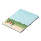 Englisches Cream Golden Retriever Camping im Wald Notizblock (Rotiert)