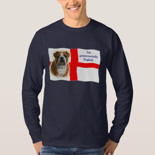 Englisches Flagge und Bulldogge Shirt (Vorderseite)