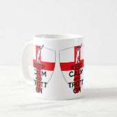 Englisches Flaggenkricket Kaffeetasse (Vorderseite Links)