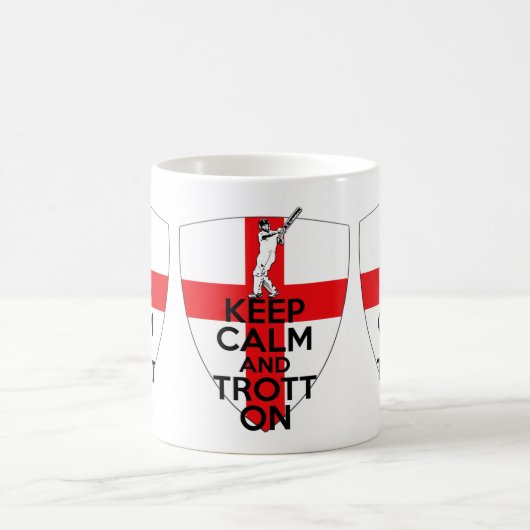 Englisches Flaggenkricket Kaffeetasse (Mittel)