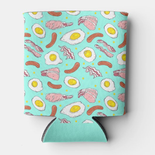 Englisches Frühstück (englisch) Bacon Eggs Sausen Dosenkühler (Vorderseite)