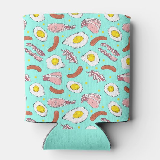 Englisches Frühstück (englisch) Bacon Eggs Sausen Dosenkühler (Rückseite)