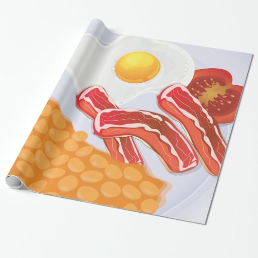 Englisches Frühstück Geschenkpapier (Ungerollt)