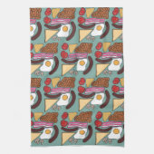 Englisches Frühstück Geschirrtuch (Vertikal)