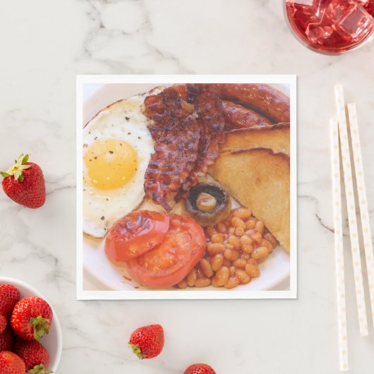 Englisches Frühstück Napkin Serviette (Beispiel)