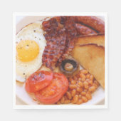 Englisches Frühstück Napkin Serviette (Vorderseite)