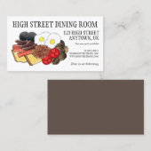 Englisches Frühstück UK British Dining Room Pub Visitenkarte (Vorne/Hinten)