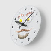 ENGLISCHES FRÜHSTÜCKS GESICHT RUNDE WANDUHR (Winkel)