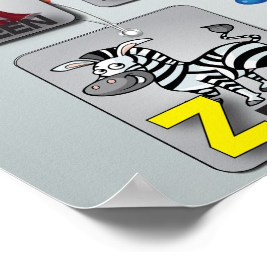 Englisches Grammar Alphabet-Poster Poster (Ecke)