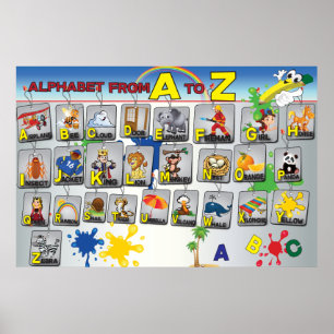Englisches Grammar Alphabet-Poster Poster