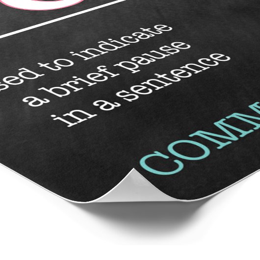 englisches Grammar Punctuation Poster (Ecke)