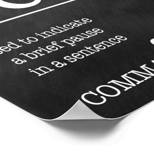 englisches Grammar Punctuation Poster (Ecke)