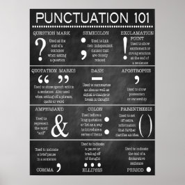 englisches Grammar Punctuation Poster