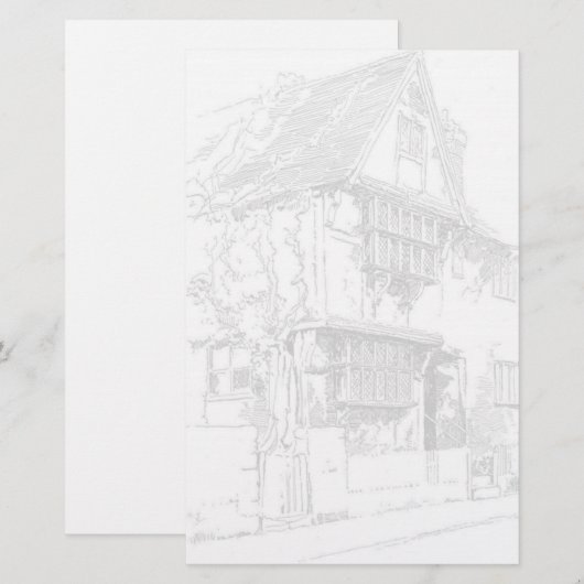 Englisches Haus Briefpapier (Vorne/Hinten)