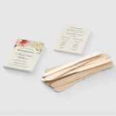 Englisches Hochzeitsprogramm für Blooms Fächer (Non-assembled)