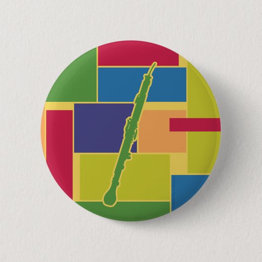 Englisches Horn Colorblocks Knopf Button (Vorderseite)