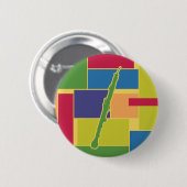 Englisches Horn Colorblocks Knopf Button (Vorne & Hinten)