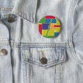 Englisches Horn Colorblocks Knopf Button (Beispiel)