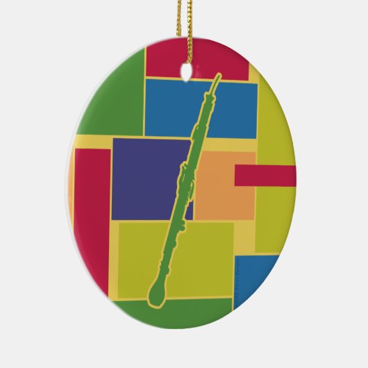 Englisches Horn Colorblocks Verzierung Keramikornament (Rechts)