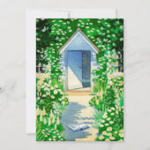 Englisches Hütten-Garten-Wasserfarbe-Party Einladung (Vorderseite)