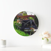 Englisches Kanaboot Große Wanduhr (Zuhause)