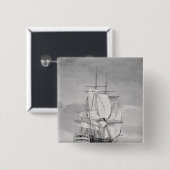Englisches Linie-von-Kampf Schiff, 18. Jahrhundert Button (Vorne & Hinten)