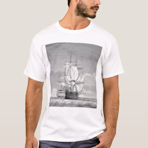 Englisches Linie-von-Kampf Schiff, 18. Jahrhundert T-Shirt