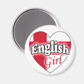 Englisches Mädchen Magnet (Vorderseite/Rückseite)