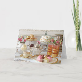 Englisches Nachmittagstee, Scones, Karte