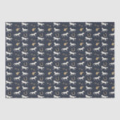 Englisches Pferdemuster aus Gold und Elfenbeinküst Seidenpapier (Vorderseite)