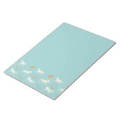 Englisches Pferdemuster für Gold und Elfenbeinküst Notizblock (angewinkelt)