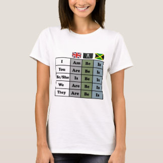 englisches - Pirat - Jamaika-Grammatikdiagramm T-Shirt
